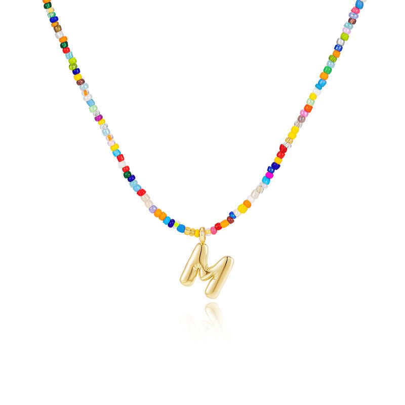 🔥LAST DAY 49% OFF🌈 Letter Beaded Necklace for Women🔤A-Z