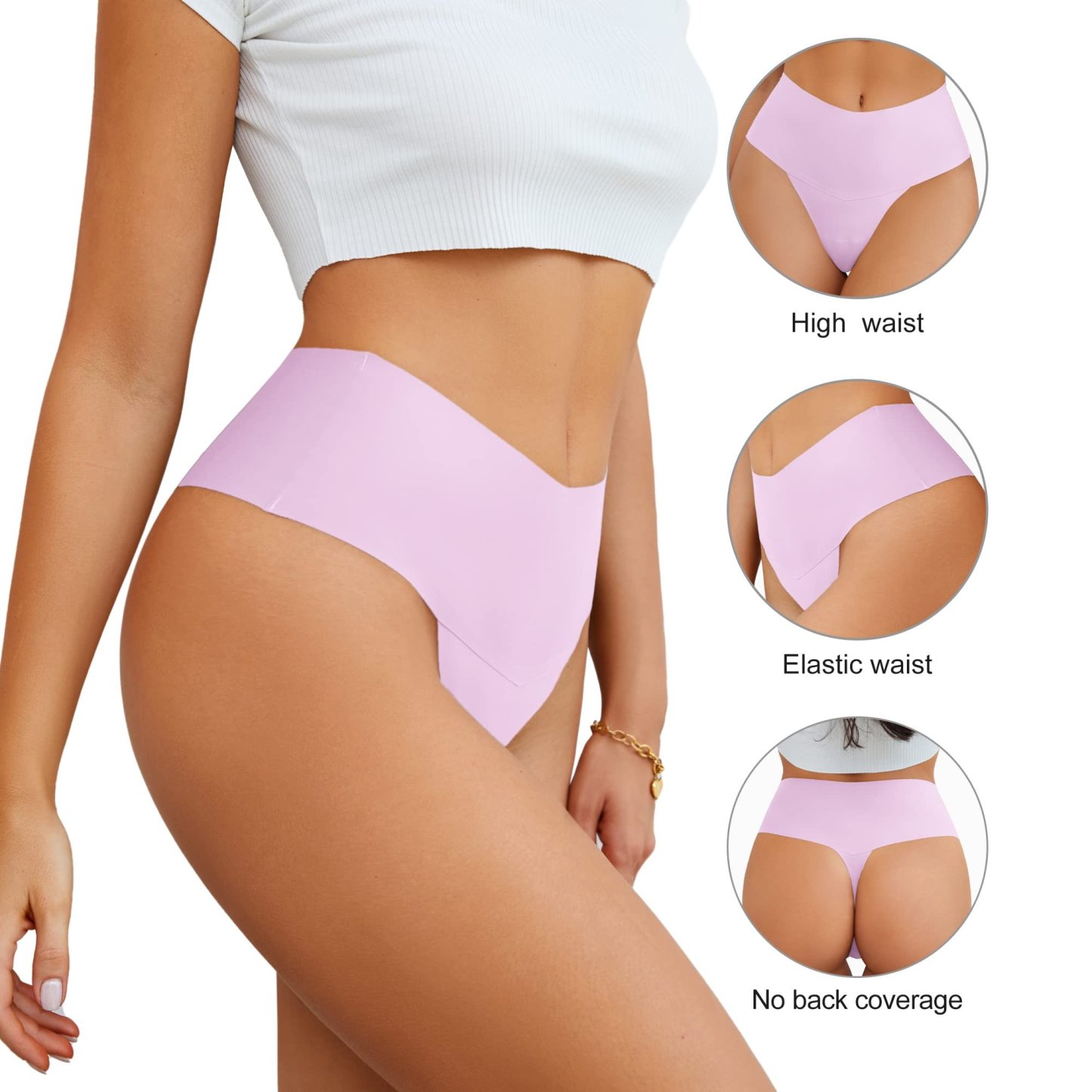 No Show Seamless High Rise Thong