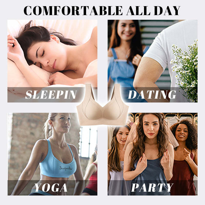 Daily Comfort Wireless Shaper Bra-Black+Grey+Skin