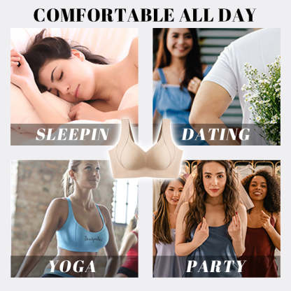 Daily Comfort Wireless Shaper Bra-Black+Grey+Skin