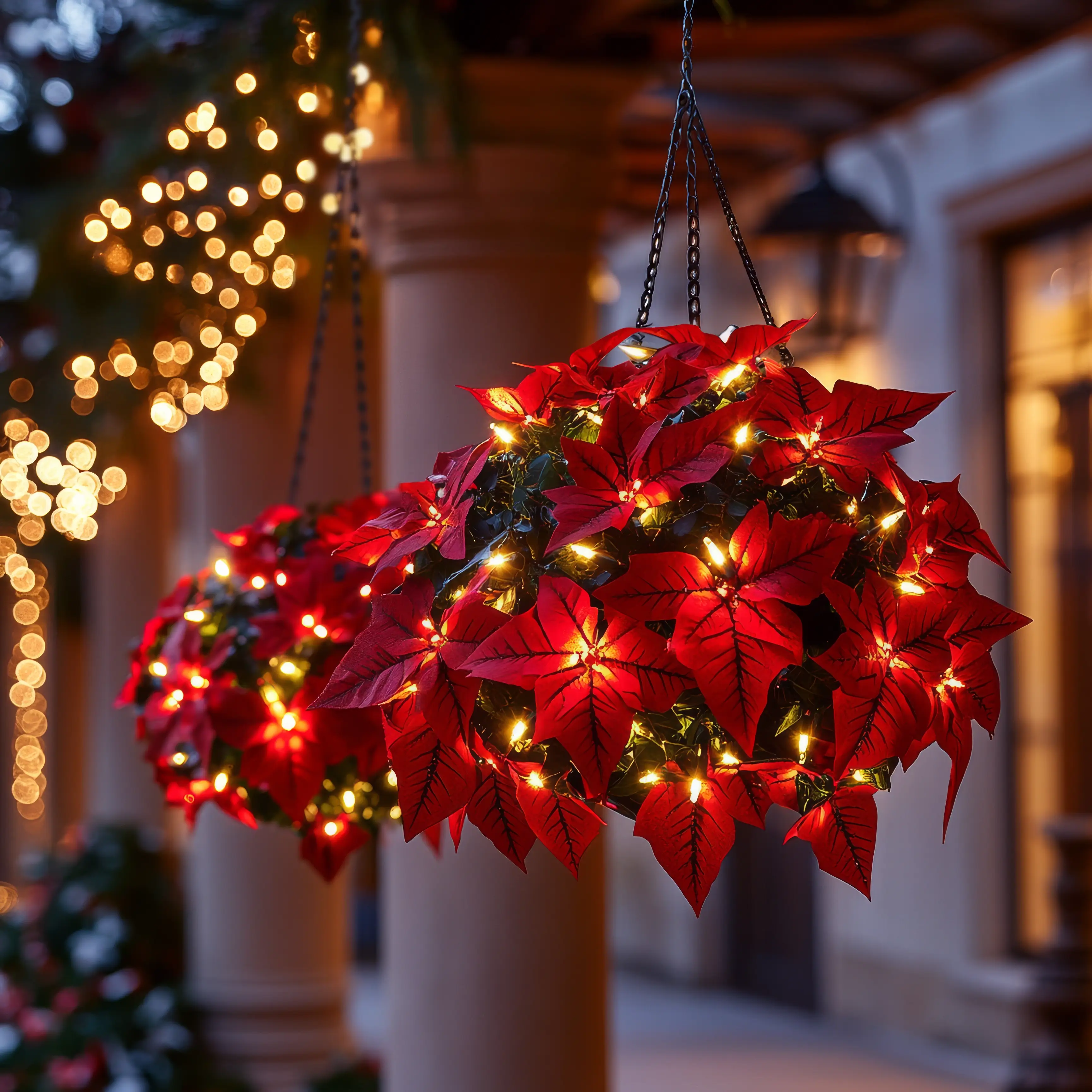 Crimson Charm Poinsettia Ball