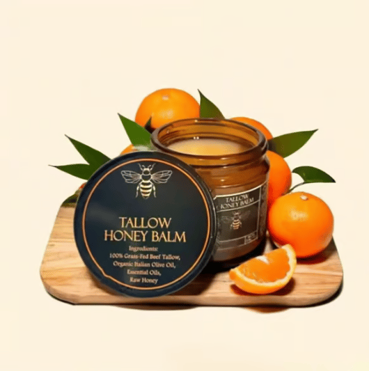 ⏳Organic Grass-Fed Beef Tallow Balm with Raw Honey