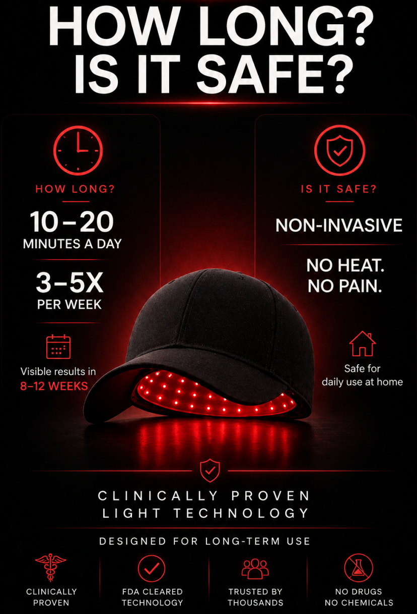 🔥Last Day:63% off 🔥HairVitality™ Red Light Therapy Regrowth Cap