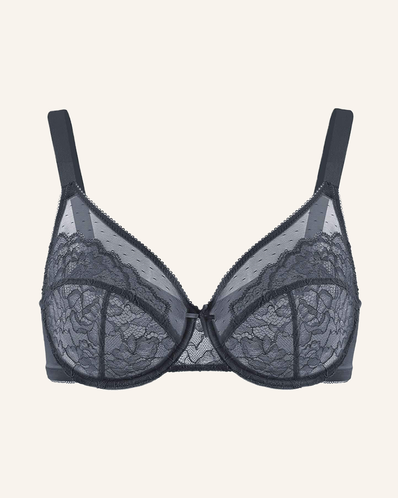 Full Coverage Lace Minimizer Bra - Petal