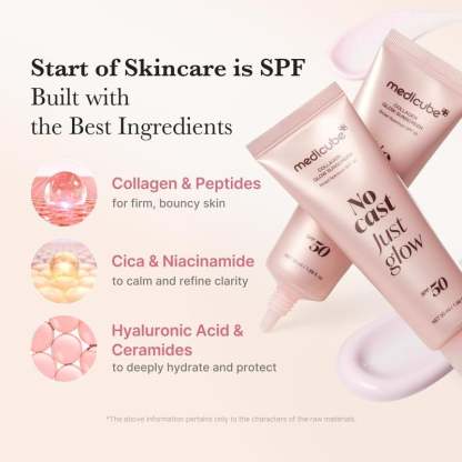 2-in-1 Primer & Sunscreen! ✨ No Cast Just Glow Collagen Sunscreen, Your Skin Gets Tenderer with Sun Exposure🌞
