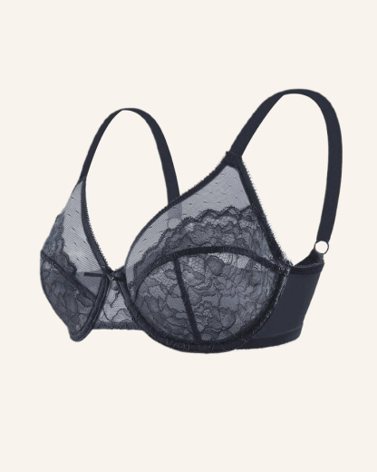 Full Coverage Lace Minimizer Bra - Petal