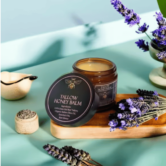 ⏳Organic Grass-Fed Beef Tallow Balm with Raw Honey