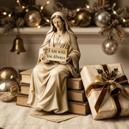 ✝️ Blessed Mother Figurine – “I Am With You Always” Christian Faith Statue & Inspirational Gift