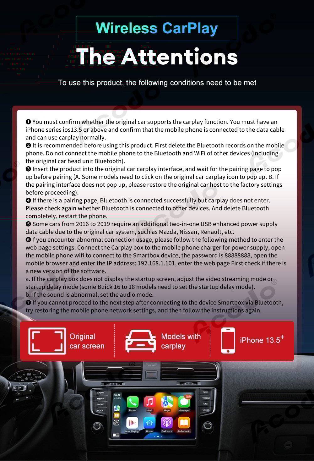 🚗 Say goodbye to boring drives! CarPlay TV Adapter turns your car into a mobile cinema in seconds! 🎬