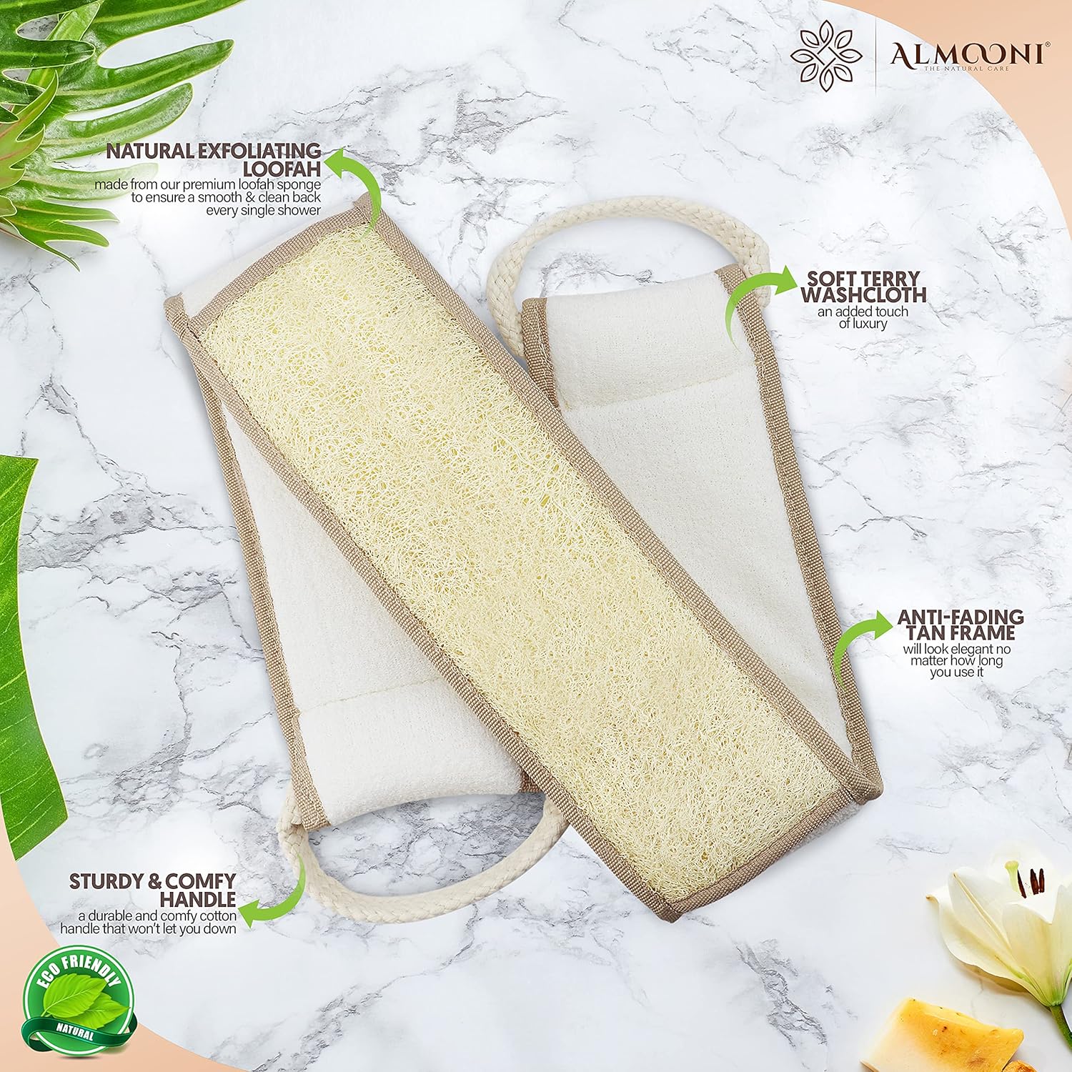 Natural Loofah Back Scrubber 