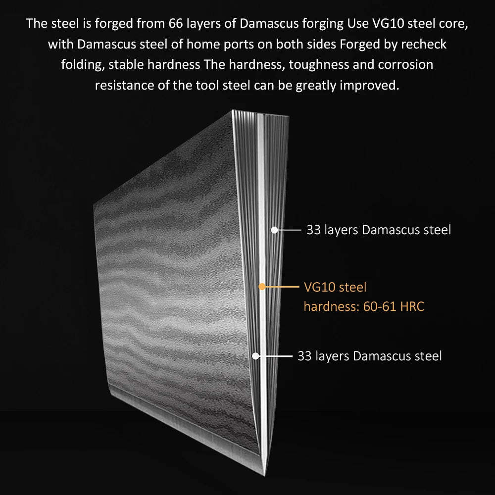 Damascus Folding Knife for Outdoor & Everyday Use