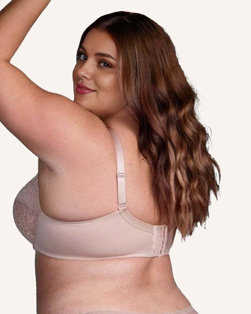 Full Coverage Lace Minimizer Bra - Petal