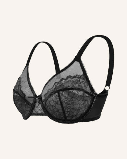 Full Coverage Lace Minimizer Bra - Petal