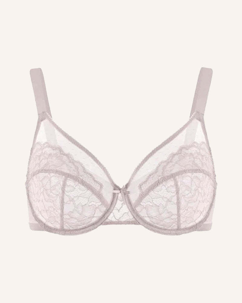Full Coverage Lace Minimizer Bra - Petal