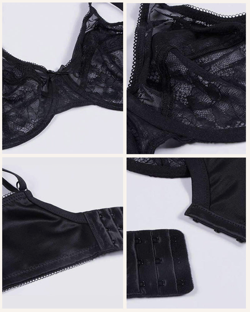 Full Coverage Lace Minimizer Bra - Petal