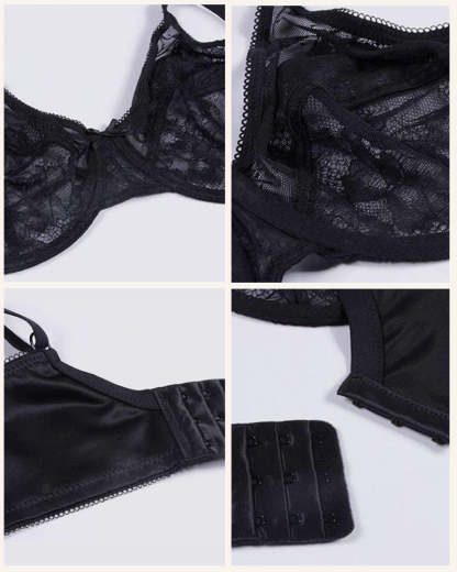 Full Coverage Lace Minimizer Bra - Petal