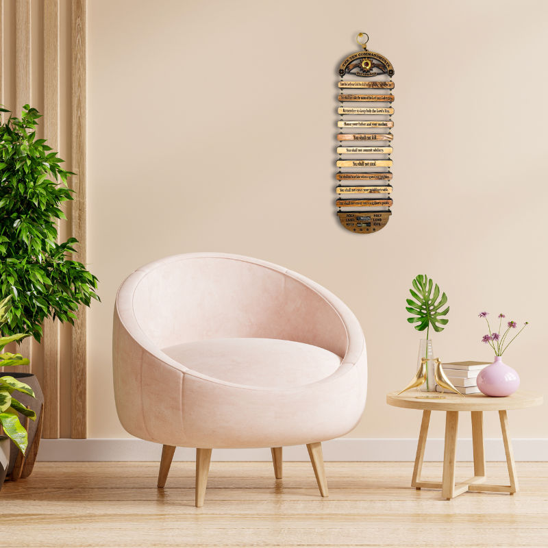 Ten Commandments from the Holy Land — Hand-Carved Wall Display