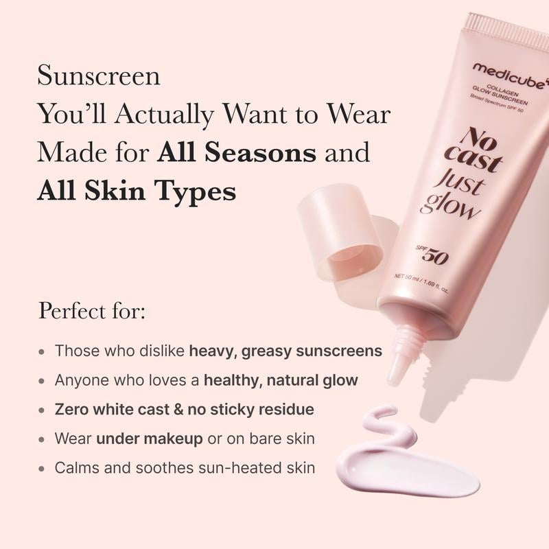 2-in-1 Primer & Sunscreen! ✨ No Cast Just Glow Collagen Sunscreen, Your Skin Gets Tenderer with Sun Exposure🌞
