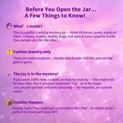 Unveil the Darkness – 🖤 Gothic Witch Mystery Jewelry Jar