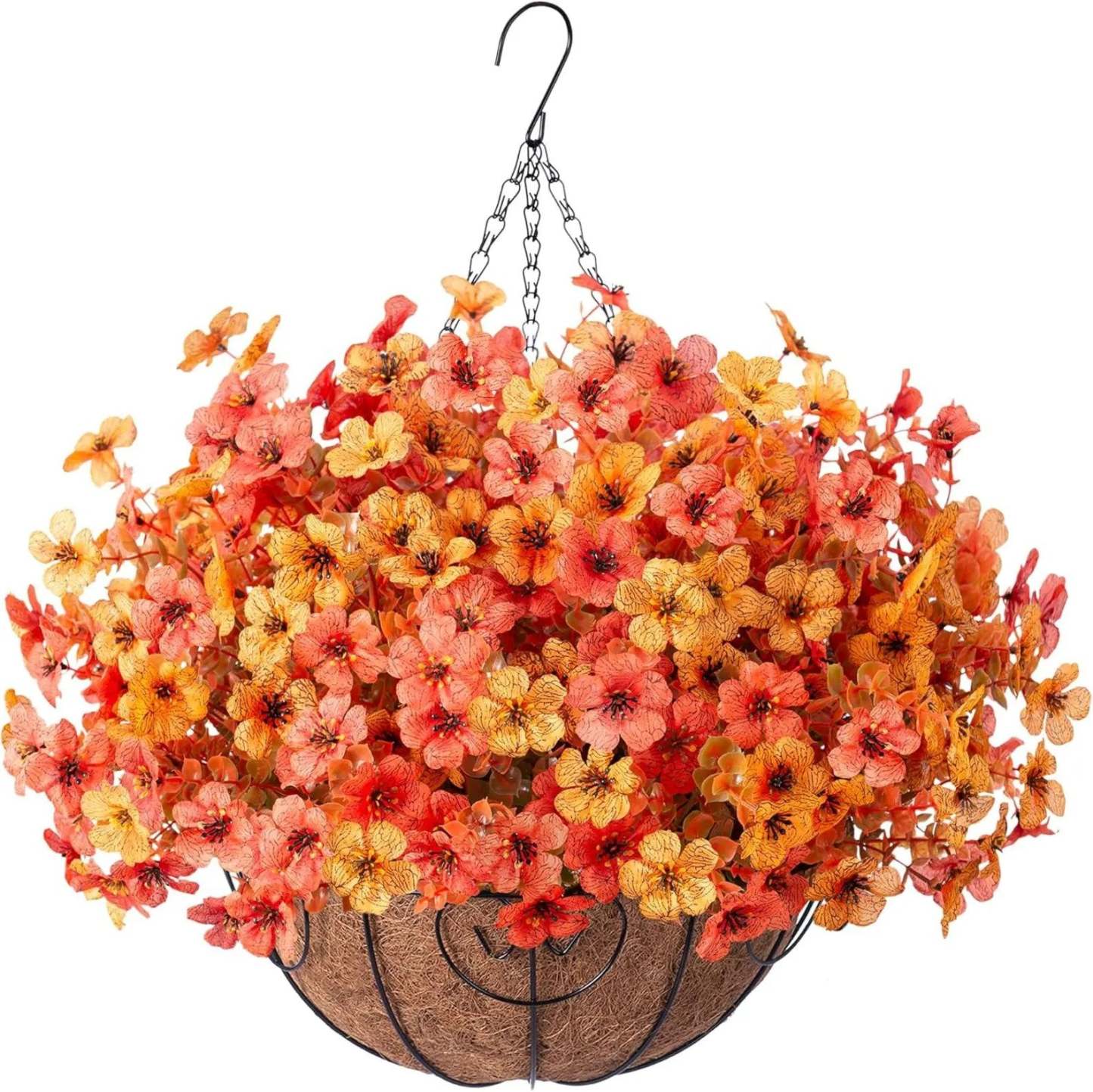 FREE SHIPPING!🔥Simulated Hanging Flower Basket 🌸No Watering💧. No Wilting. Just Perfect Blooms.