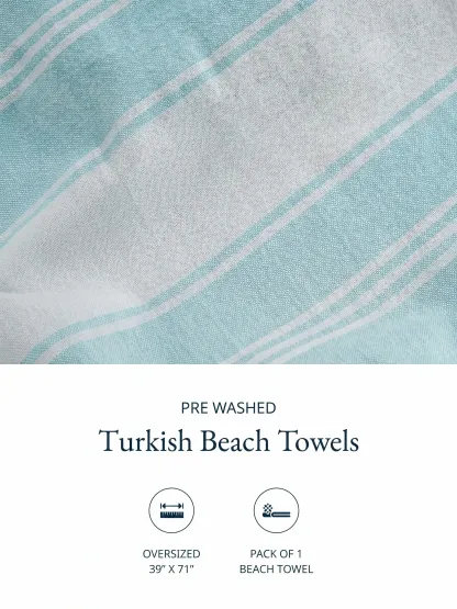 Lightweight Soft Modern Flat-Weave XL Beach Towel (39" x 71")
