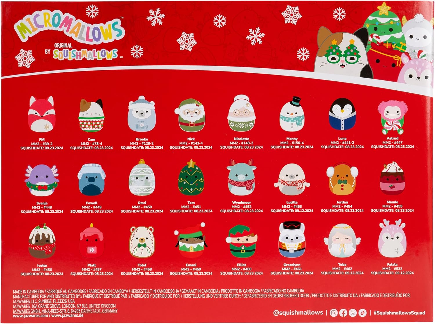 🎅Christmas Pre Sale - 70% OFF-🎄24-Day Holiday Plush Advent Calendar