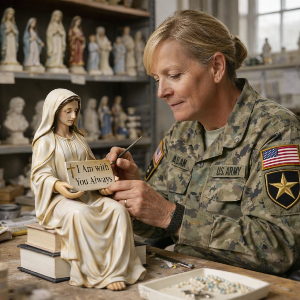✝️ Blessed Mother Figurine – “I Am With You Always” Christian Faith Statue & Inspirational Gift