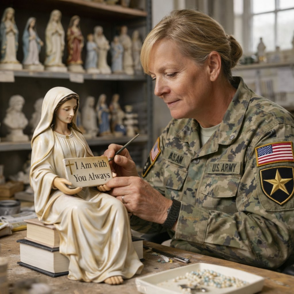 ✝️ Blessed Mother Figurine – “I Am With You Always” Christian Faith Statue & Inspirational Gift