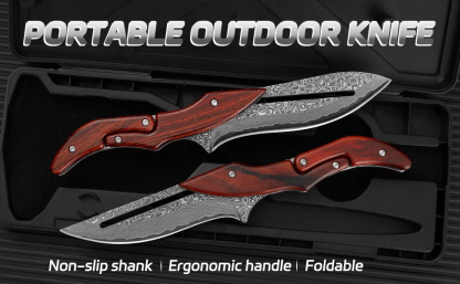 Damascus Steel Folding Knife🔪