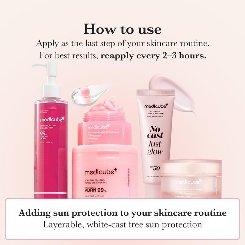 2-in-1 Primer & Sunscreen! ✨ No Cast Just Glow Collagen Sunscreen, Your Skin Gets Tenderer with Sun Exposure🌞