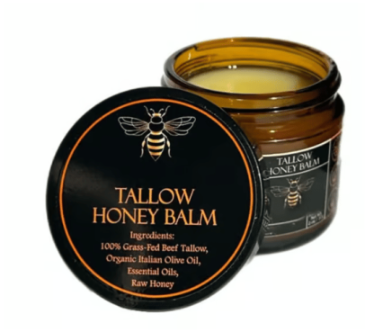 ⏳Organic Grass-Fed Beef Tallow Balm with Raw Honey