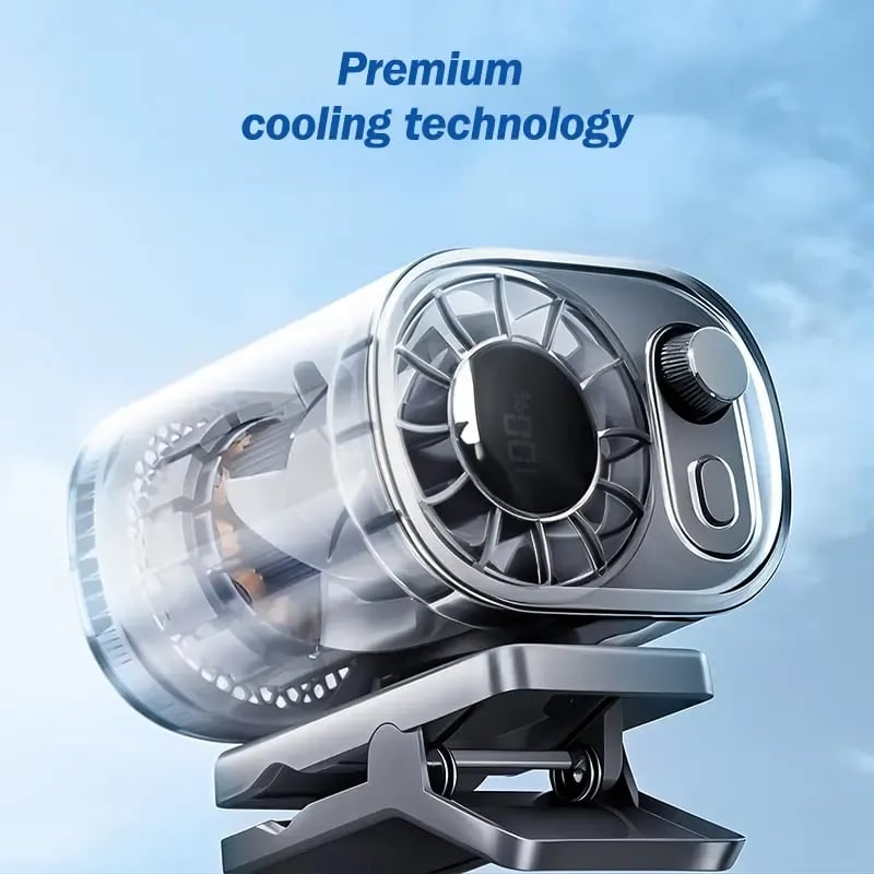 ✨Last Day 49% OFF - Car Clip On Fan with LED Display -360° Rotation, 100 Speeds Adjustable, USB Rechargeable