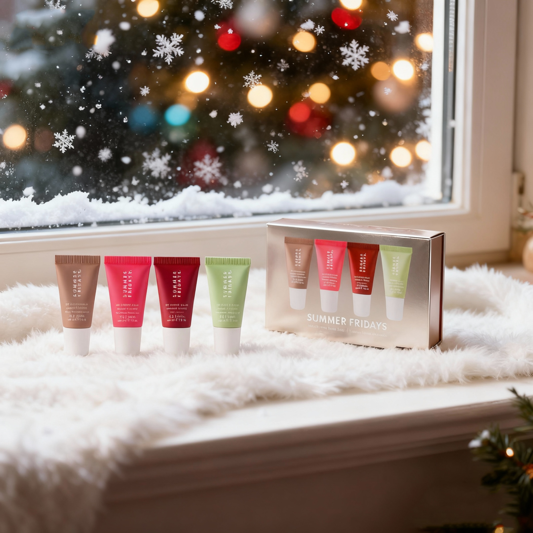 Limited-Edition Holiday Glow Set – The Lip Butter Balm Minis 4 Viral Shades 