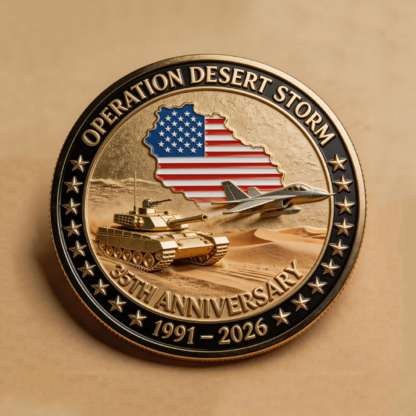 【 Operation Desert Storm 】35th Anniversary Challenge Coin 1991 – 2026