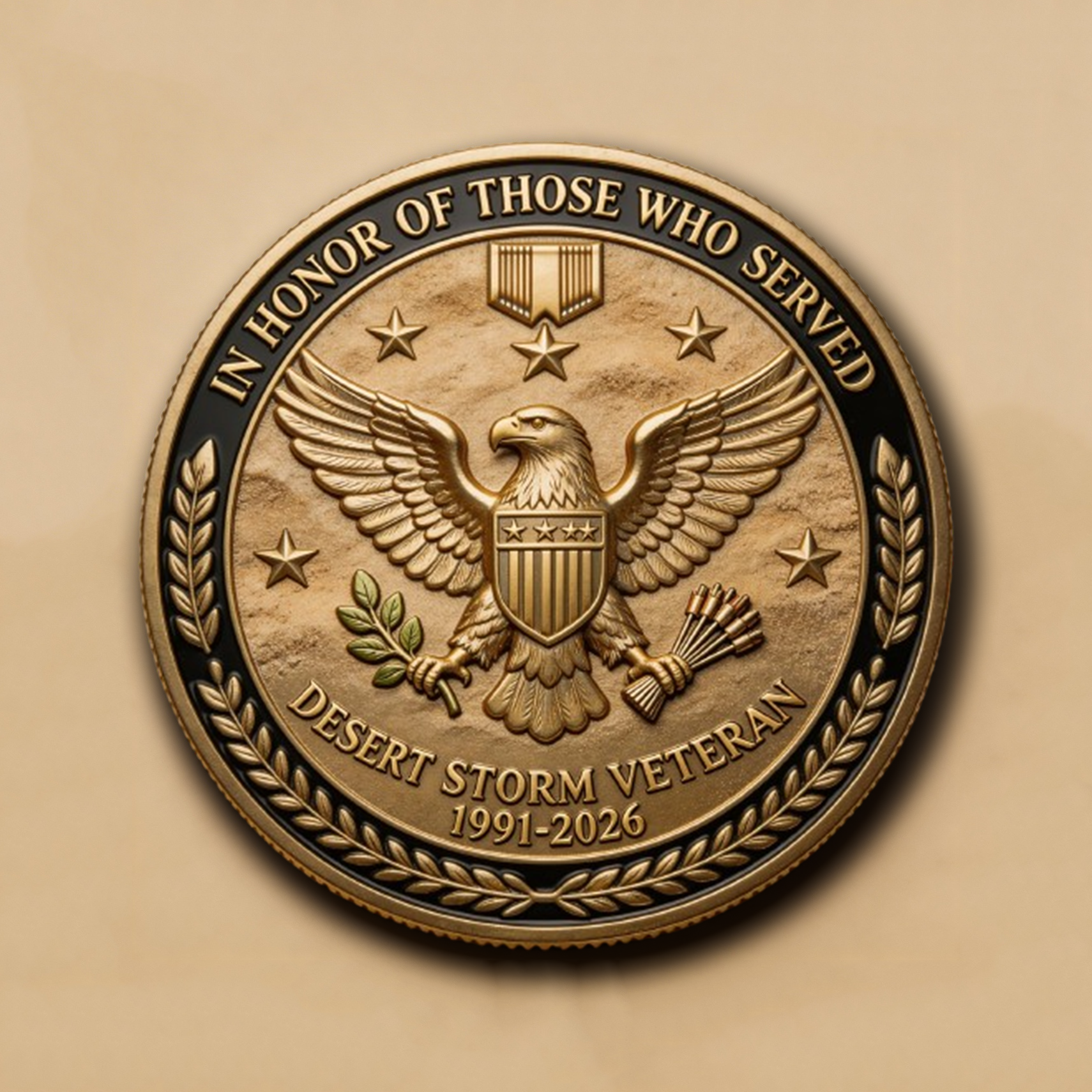 【 Operation Desert Storm 】35th Anniversary Challenge Coin 1991 – 2026