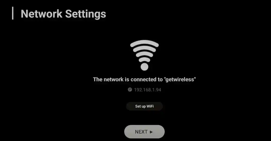 Pick your method:  Wi-Fi: Select your home network > Enter password > Confirm.  Ethernet (recommended for stability): Plug the cable into the DigiBox and router.  Note: A quick "Terms of Service" screen will appear — press OK to continue.