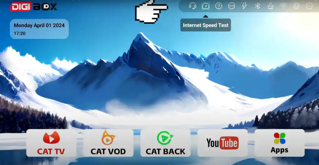 Tap "Apps" on the home screen to download DigiBox exclusive Apps.