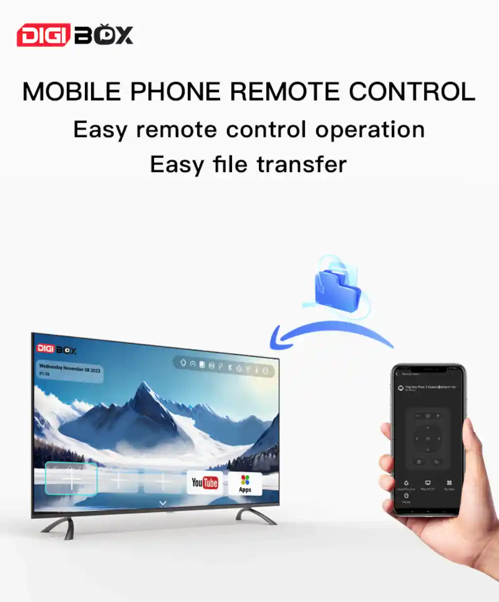 Turn your phone into a smart remote — switch shows, transfer files, one-tap easy. No tangled buttons, no extra gadgets. Syncs fast, works with your go-to apps.