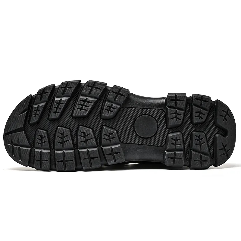 2025 New Men's Hands-Free Genuine Leather Slip On Loafers Black