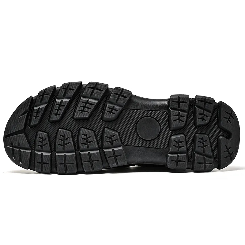 2025 New Men's Hands-Free Genuine Leather Slip On Loafers Black