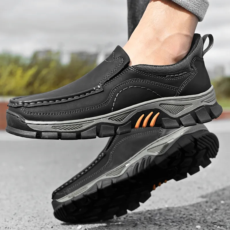 ⏰Promotion 60% OFF - 2025 New Men's Orthopedic Hands-Free Genuine Leather Slip On Loafers