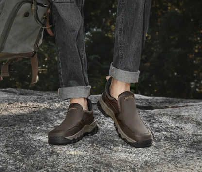 ⏰Promotion 60% OFF - Men's Orthopedic Hands-Free Genuine Calfskin Leather Slip On Loafers