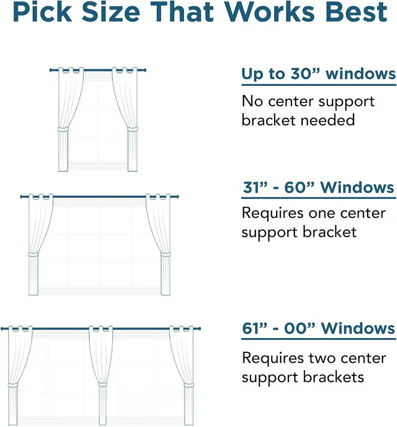 Single Curtain Rod Brackets