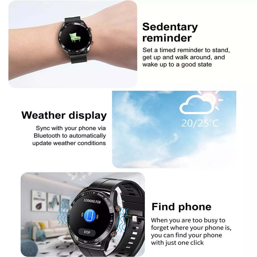 1.28-Inch Smartwatch with Advanced Health Tracking, NFC Payments & Bluetooth Calls