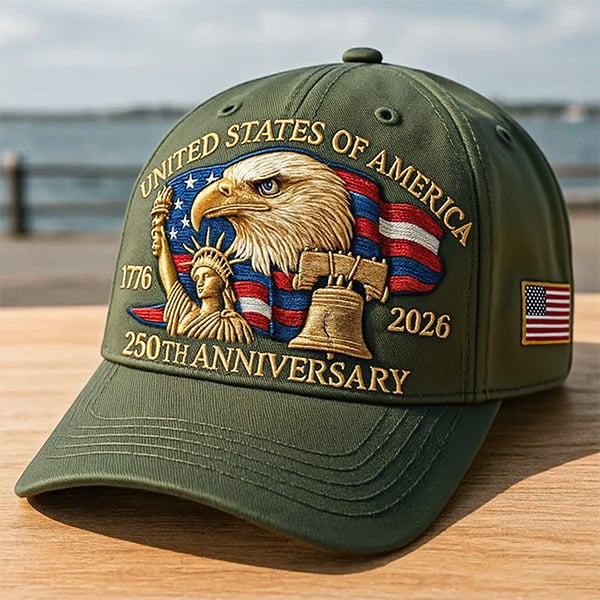 Eagle and Liberty – United States 250th Anniversary Embroidered Hat
