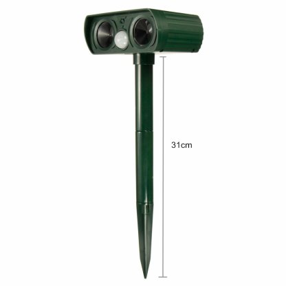 Ultrasonic Solar Power Pest Dog Repeller Repellent Cat Dog