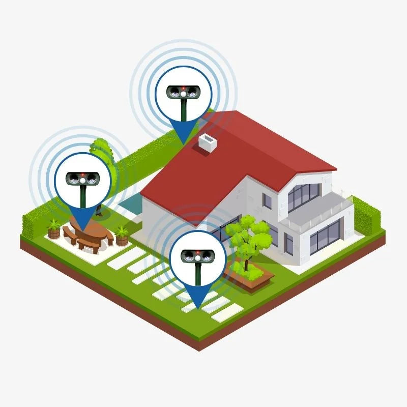 Ultrasonic Bird + Pest Repeller Solar Powered - Long Range
