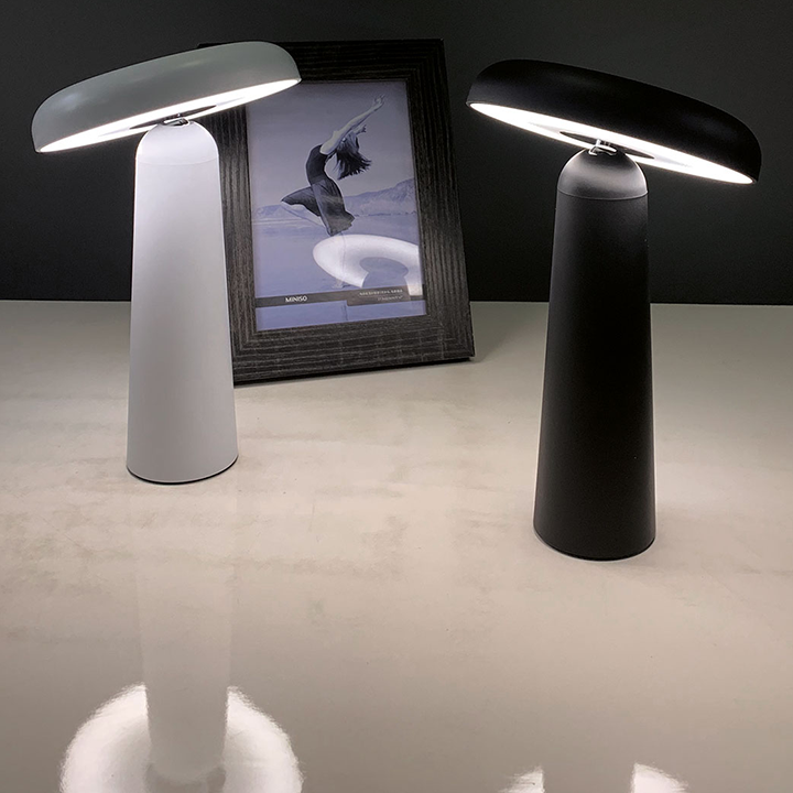 Mushroom LED Table Lamp - Tiltable Lampshade & Stepless Dimmable Touch Control Night Light