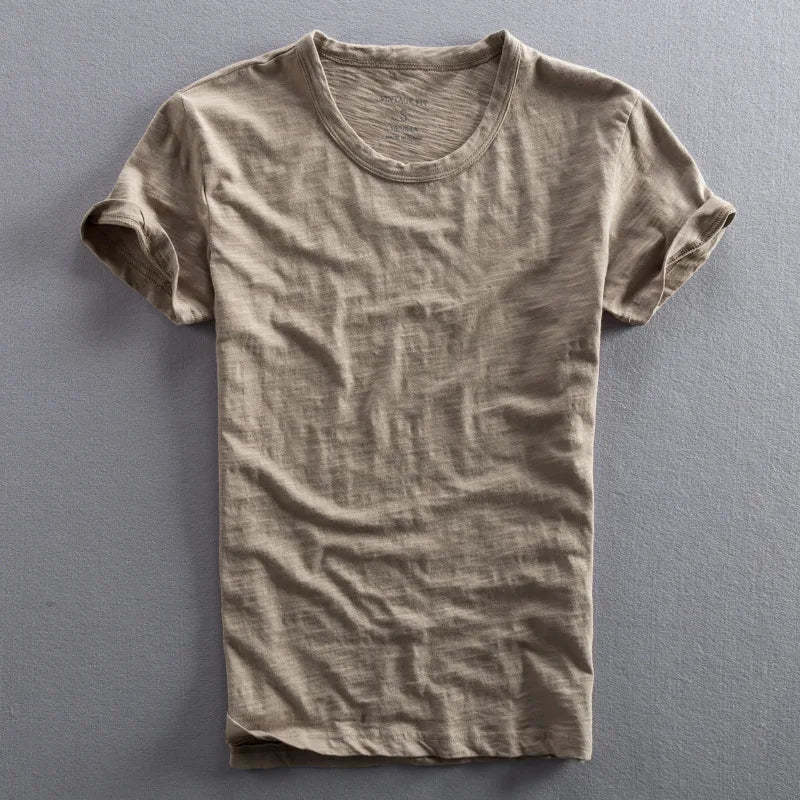 2025 Men's Solid Cotton Vintage T-Shirt