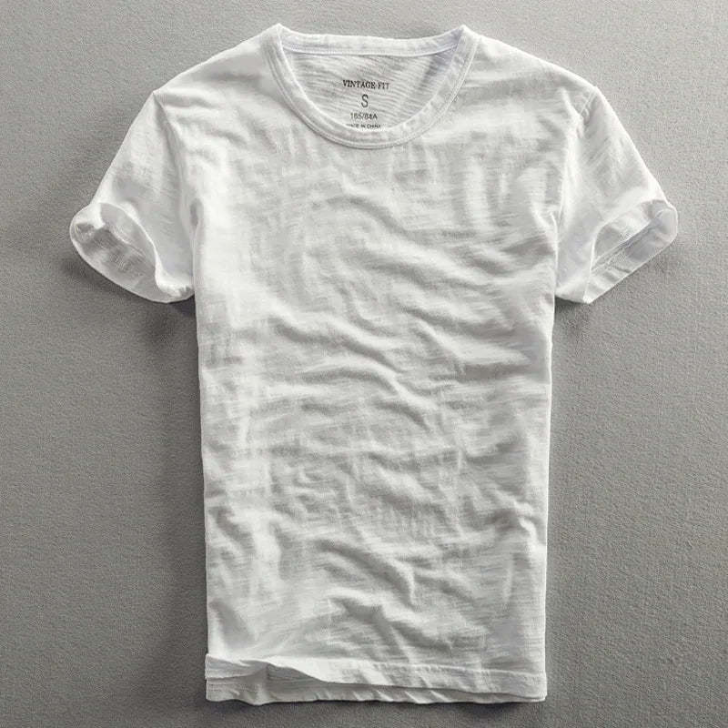 2025 Men's Solid Cotton Vintage T-Shirt